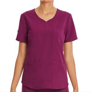 Scrubstar Unisex Wine Scrub Top 3XL V-Neck Pockets